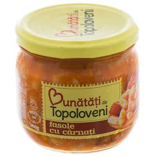 Topoloveni | Fasole cu carnati 360g