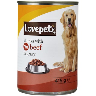 Lovepet | Hrana umeda pentru caini, cu vita in sos 415g
