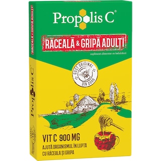 Propolis C | Supliment alimentar raceala si gripa pentru adulti, 8 plicuri