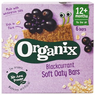 Organix | Batoane ecologice din ovaz integral cu mere si coacaze negre +12 luni 6x23g
