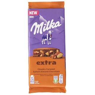 Milka | Ciocolata cu lapte si migdale sarate caramelizate 190g