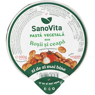 Sano Vita | Pasta vegetala din bob cu rosii si ceapa 100g