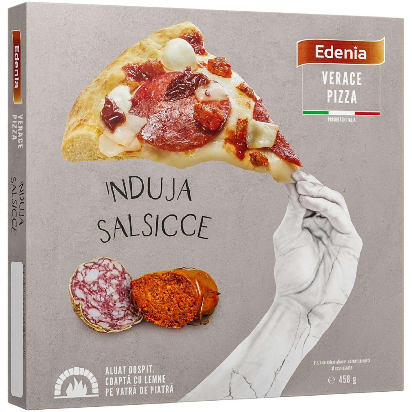 Edenia | Pizza Verace 'Nduja Salsicce 458g | Mega-image