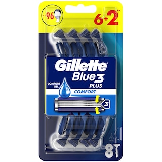 Gillette | Blue3 | Aparat de ras de unica folosinta, 6+2 bucati
