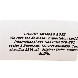 Piccini | Memoro | Vin rose cupaj Nero D'Avola, Merlot si Montepulciano 0.75L