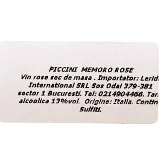 Piccini | Memoro | Vin rose cupaj Nero D'Avola, Merlot si Montepulciano 0.75L
