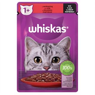 Whiskas | Hrana umeda pentru pisici cu vita in sos 85g