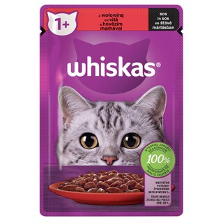 Whiskas | Hrana umeda pentru pisici cu vita in sos 85g
