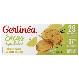 Gerlinea | Biscuiti proteici cu aroma de lamaie si vanilie 156g