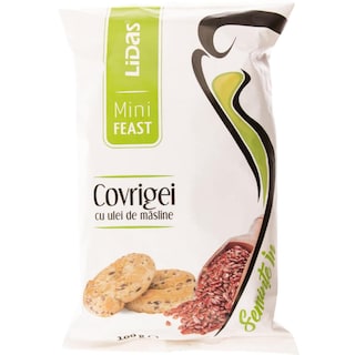 Mini Feast | Covrigei cu seminte de in, tarate si ulei de masline 100g