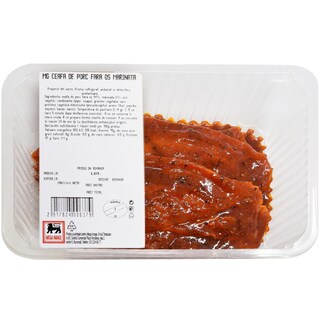 Ceafa de porc fara os, feliata, marinata