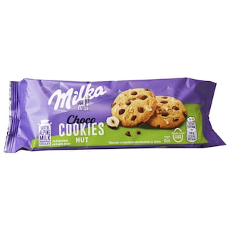 Milka | Biscuiti cu bucatele de ciocolata si alune 135g