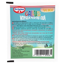 Dr. Oetker | Gallus | Vopsea galbena, 10 oua,