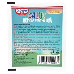Dr. Oetker | Gallus | Vopsea galbena, 10 oua,