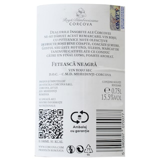 Corcova | Vin rosu sec Feteasca Neagra 0.75L