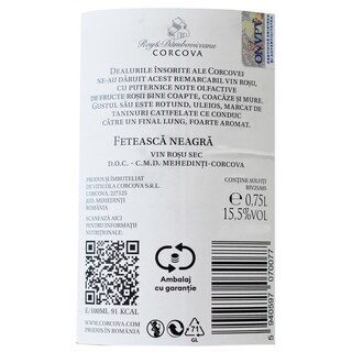 Corcova | Vin rosu sec Feteasca Neagra 0.75L