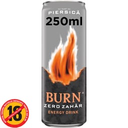 Energizant cu gust de piersica, zero zahar 250ml