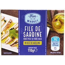 File de sardine in ulei de masline 110g