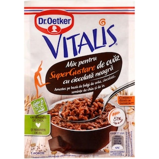 Dr. Oetker | Vitalis | Mix pentru gustare de ovaz cu ciocolata neagra 61g