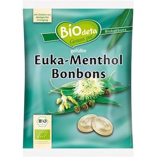 Biodeta | Bomboane bio cu eucalipt si mentol 75g