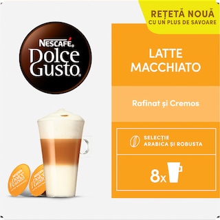 Nescafe | Dolce Gusto | Cafea Latte Macchiato, 8 bauturi