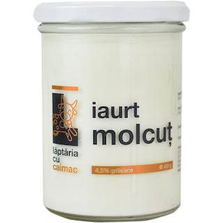 Laptaria cu caimac | Iaurt molcut 4.5% grasime 400g