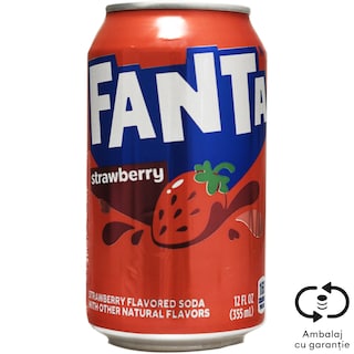 Fanta | Bautura carbogazoasa cu aroma de capsuni 335ml