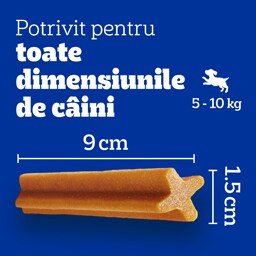 Pedigree | DentaStix | Hrana complementara pentru caini, 5-10 kg, 7 batoane, 110g