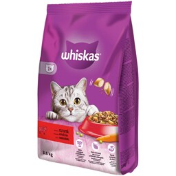Whiskas | Hrana uscata pentru pisici, cu vita 3.8kg