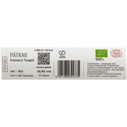 Domeniul Bogdan | Vin rosu sec Feteasca Neagra eco 0.75L