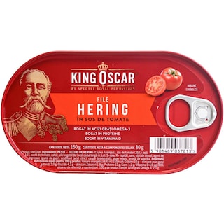 King Oscar | Hering file in sos tomat 160g