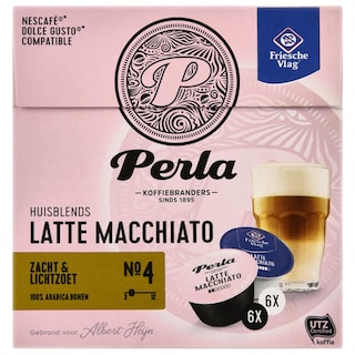 Perla | Cafea Latte Macchiato, 6 bauturi, 12 capsule 120g