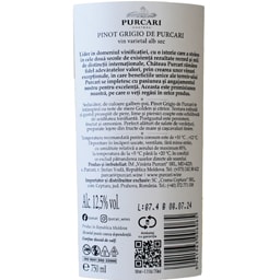 Purcari | Vin alb sec Pinot Grigio de Purcari 0.75L
