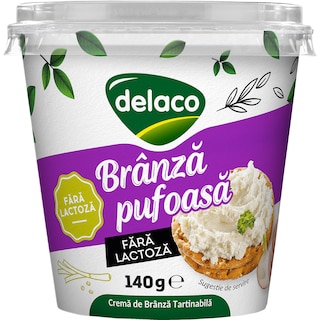 Delaco | Branza pufoasa fara lactoza 140g