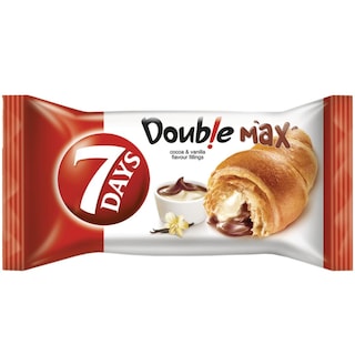 7Days | Double | Croissant cu crema de vanilie si cacao 80g