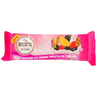 RoStar | Biscuitul delicios | Biscuiti cu crema de fructe de padure 180g