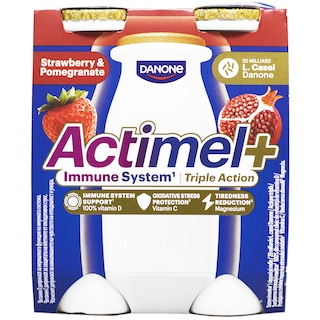 Actimel | Iaurt de baut capsuni si rodie 4x100g