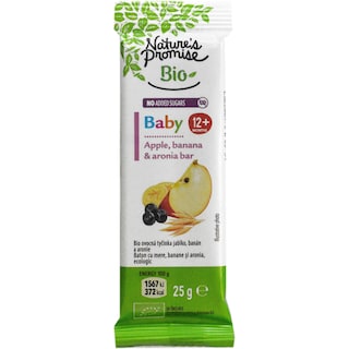 Nature's Promise Bio | Baton ecologic cu mere, banane, aronia, +12 luni 25g
