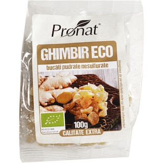 Pronat | Ghimbir eco, bucati, pudrat 100g