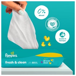 Pampers | Servetele umede Fresh Clean, 2 pachete x 80, 160 buc