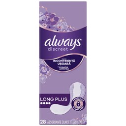 Always Discreet | Absorbante zilnice incontinenta urinara Long Plus, 28 bucati