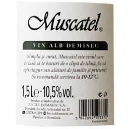 Muscatel | Vin alb demisec 1.5L