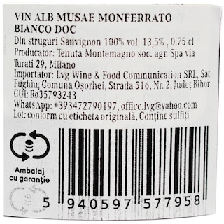 Tenuta Montemagno | Vin alb Musae Monferrato Bianco 0.75L
