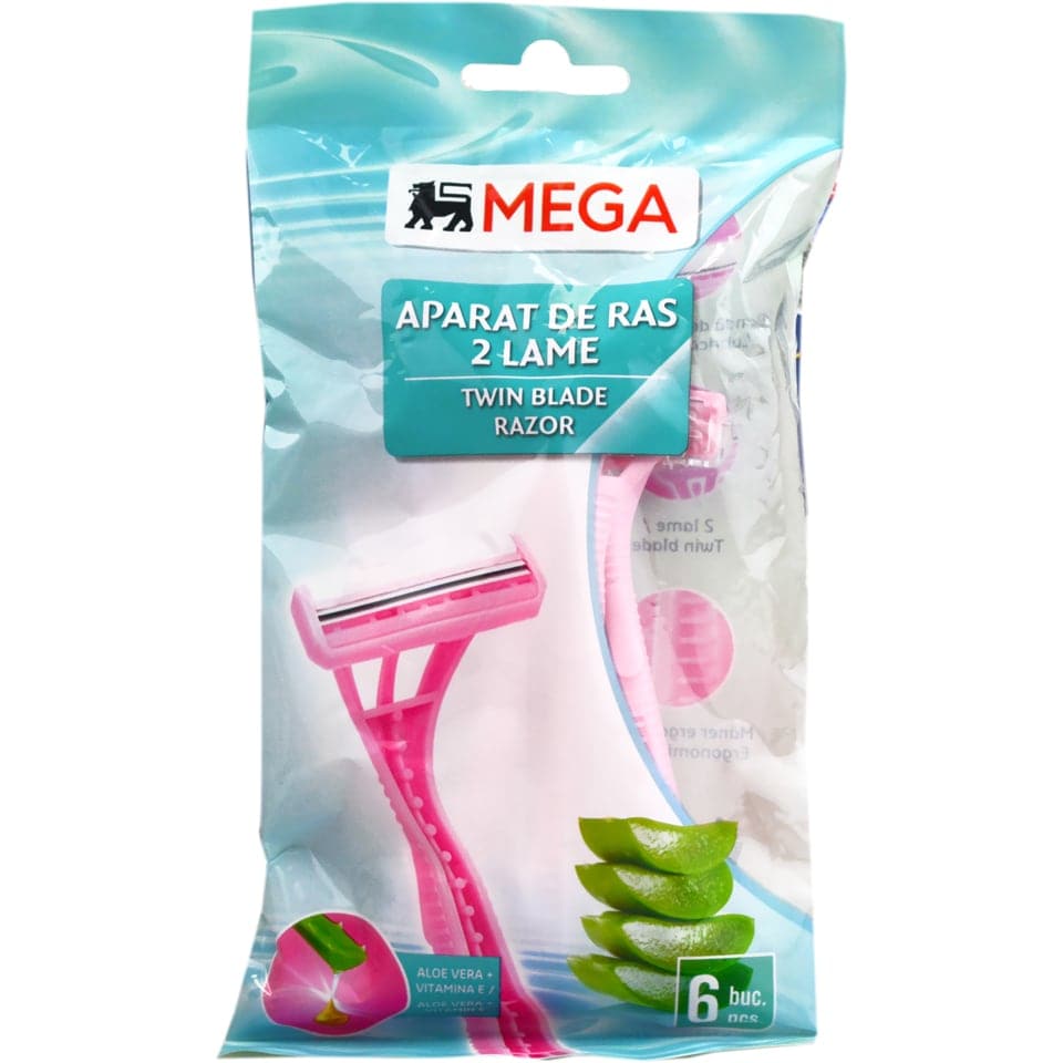 Romania product data sample: Aparat de ras pentru femei, cu 2 lame, 6 bucati