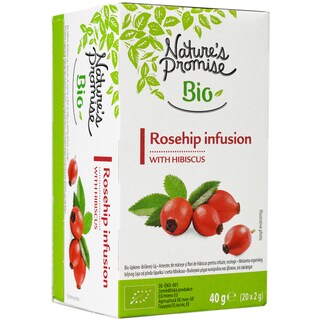 Nature's Promise Bio | Ceai de macese si hibiscus, ecologic 20x2g