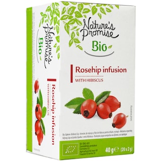 Nature's Promise Bio | Ceai de macese si hibiscus, ecologic 20x2g