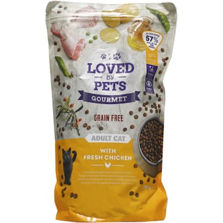 Loved by Pets | Hrana uscata pentru pisici adulte, cu pui, fara cereale 750g