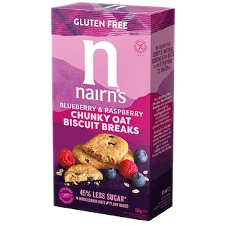 Nairn's | Biscuiti pufosi fara gluten din ovaz integral cu afine si zmeura 160g