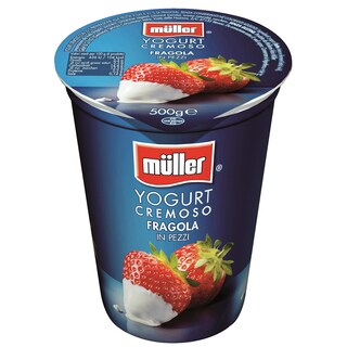 Muller | Pezzi di frutta | Iaurt cu bucati de capsuni 500g