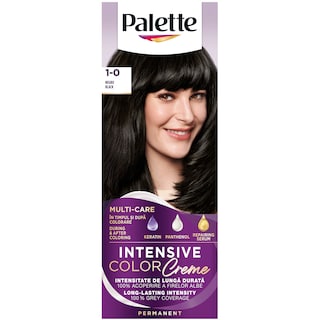 Palette | Intensive Color Creme | Vopsea pentru par N1 negru intens